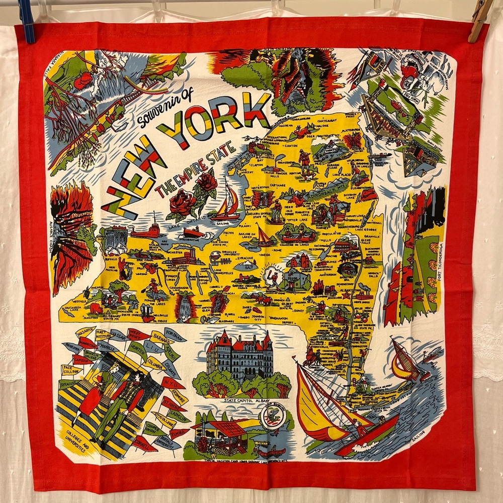 New York State 50s Style Cotton Souvenir Towel